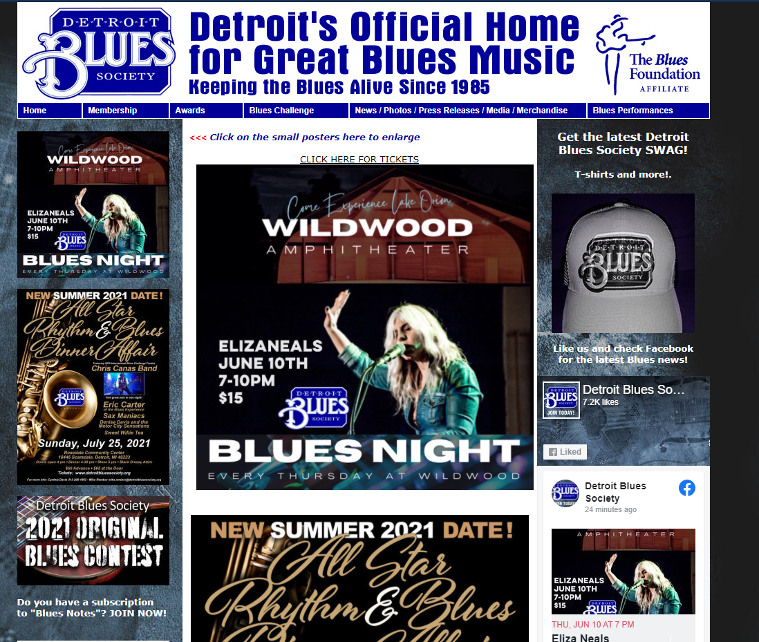 Detroit Blues Society Supports ELIZA NEALS!